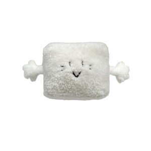 Plushf - white smiling flowerpot planter plush